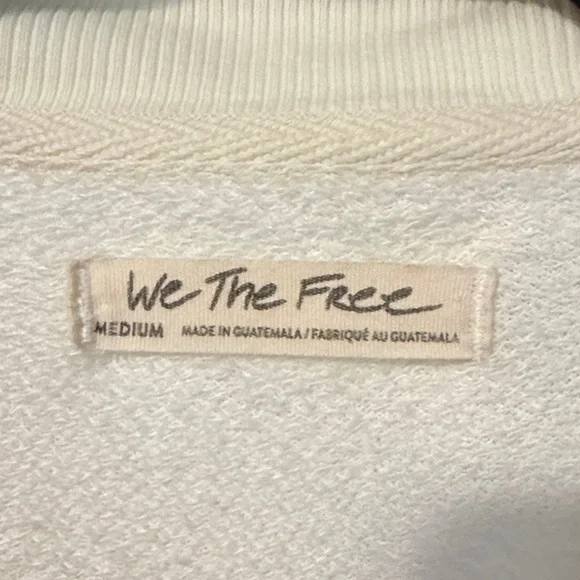 Free People We The Free Cream snap collar sweatshirt - Picture 2 of 4